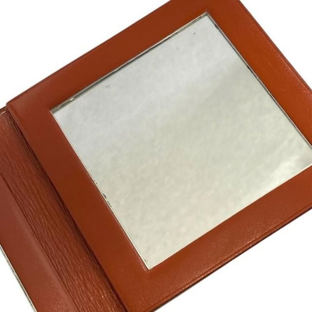 Hermes Mirror Compact Mini Square Foldable Hand M… - image 7